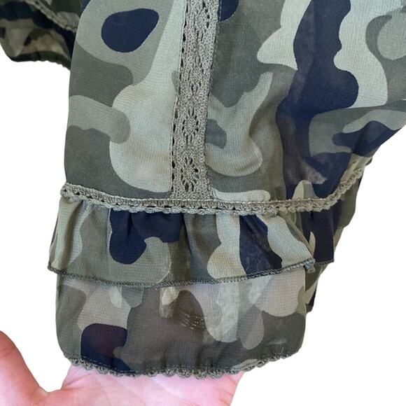 Z&L Europe Camo Embroidered Duster Maxi Dress Size Small - Picture 3 of 15